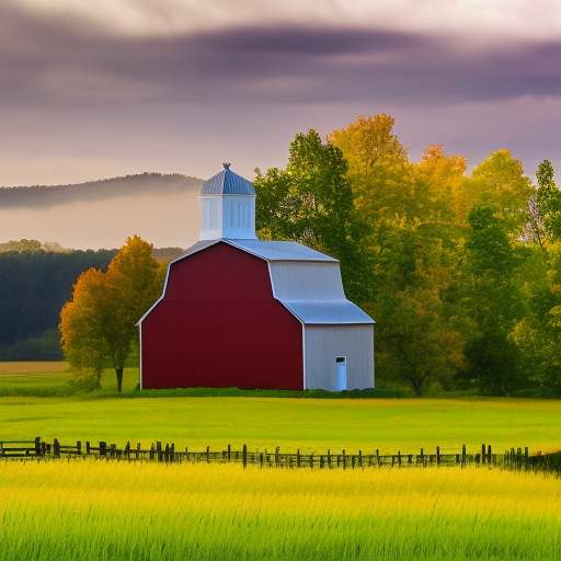 scenic landscape with a barn